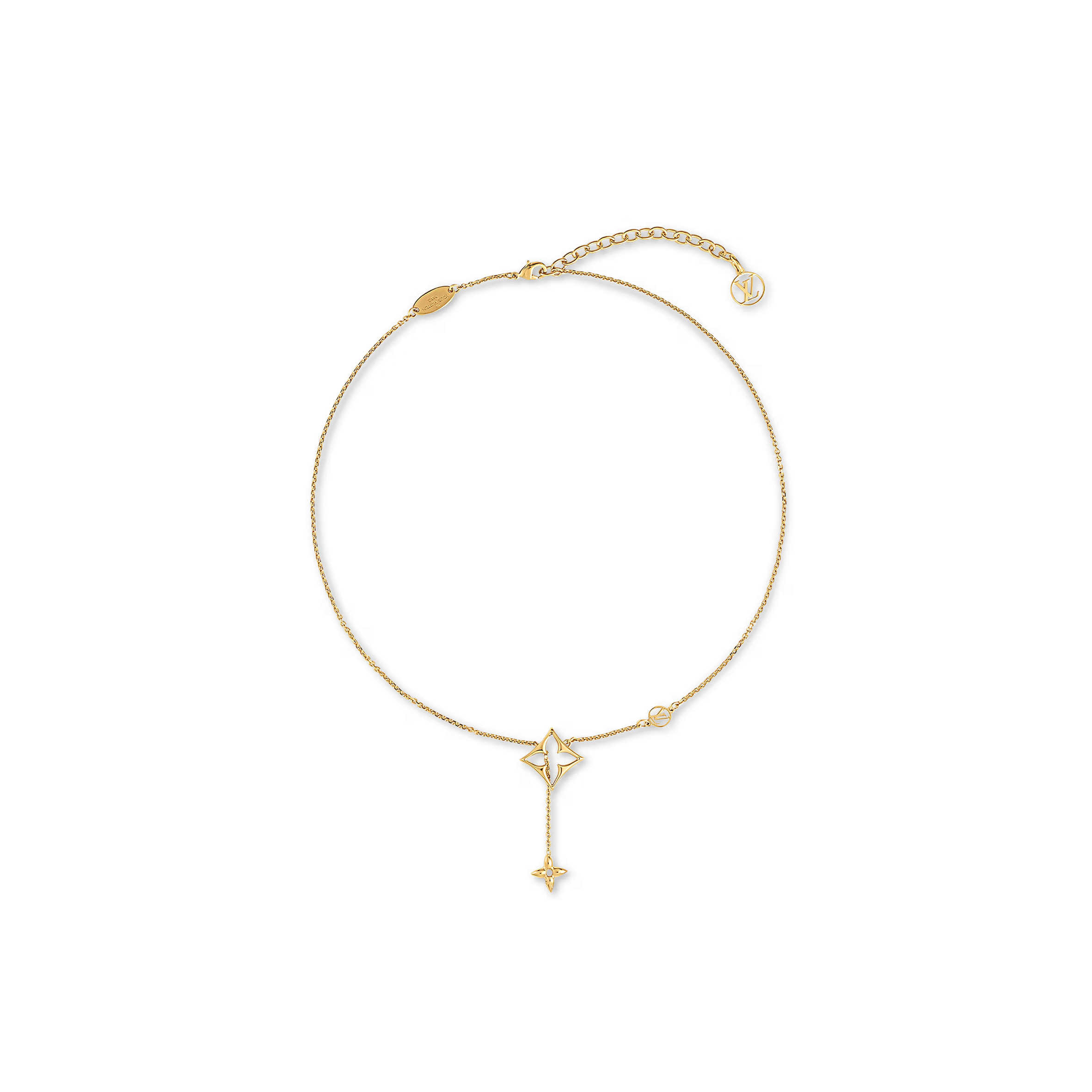LOUIS VUITTON LV FLOWERGRAM NECKLACE M01234